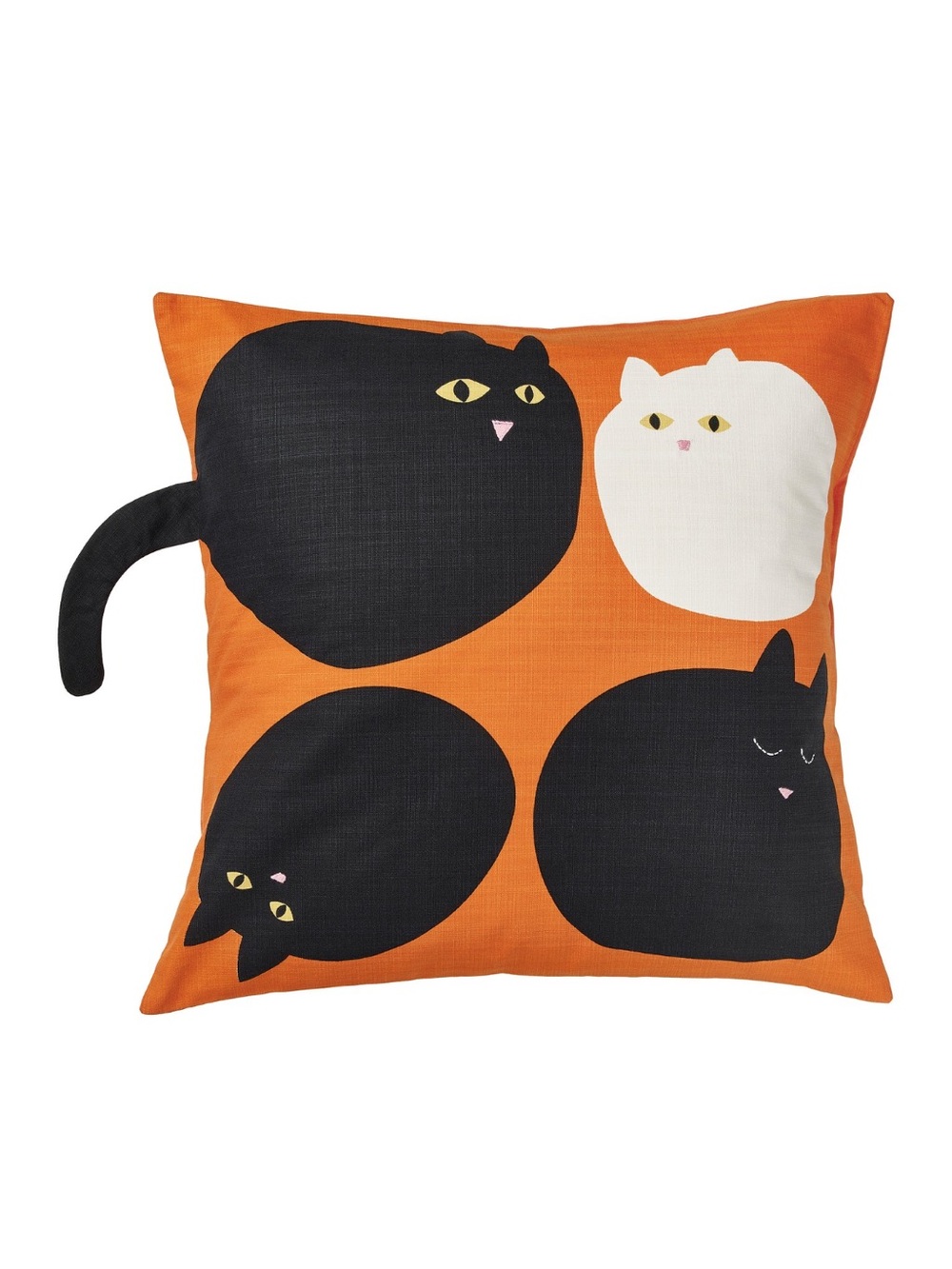 MÄVIN Cat • Orange & Black Geometric Pillow Cover NWT